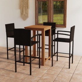 Conjunto de bar para jardín 5 piezas marrón de , Conjuntos de jardín - Ref: Foro24-3067987, Precio: 371,28 €, Descuento: %