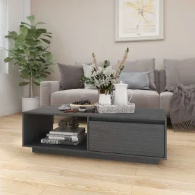 Solid gray pine wood coffee table 110x50x33.5 cm by vidaXL, Coffee table - Ref: Foro24-809884, Price: 69,72 €, Discount: %
