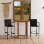 Conjunto de bar para jardín 3 piezas negro by , Garden sets - Ref: Foro24-3067985, Price: 317,82 €, Discount: %