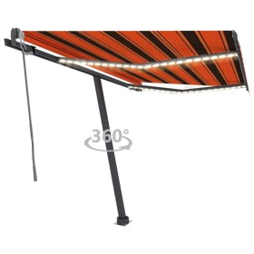 Toldo automático LED sensor de viento naranja marrón 300x250 cm von , Markisen - Ref: Foro24-3069715, Preis: 581,80 €, Rabatt: %
