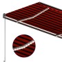 Toldo automático LED sensor de viento naranja marrón 300x250 cm de , Toldos - Ref: Foro24-3069715, Precio: 581,63 €