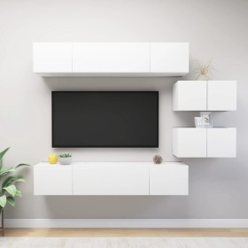 Set de muebles de salón TV 6 piezas madera de ingeniería blanco von , TV-Möbel - Ref: Foro24-3078726, Preis: 244,32 €, Rabatt: %