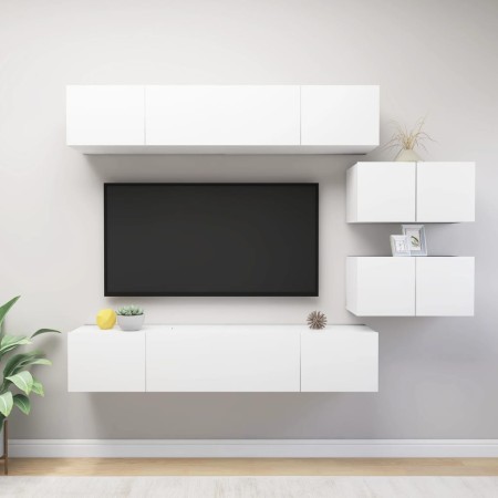 Set de muebles de salón TV 6 piezas madera de ingeniería blanco von , TV-Möbel - Ref: Foro24-3078726, Preis: 244,32 €, Rabatt: %