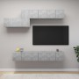 Set muebles de salón TV 7 pzas madera ingeniería gris hormigón de , Muebles TV - Ref: Foro24-3079149, Precio: 190,25 €, Descu...