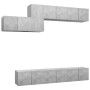 Set muebles de salón TV 7 pzas madera ingeniería gris hormigón de , Muebles TV - Ref: Foro24-3079149, Precio: 190,25 €, Descu...