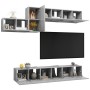 Set muebles de salón TV 7 pzas madera ingeniería gris hormigón de , Muebles TV - Ref: Foro24-3079149, Precio: 190,25 €, Descu...