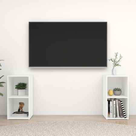 Muebles para TV 2 uds madera de ingeniería blanco 72x35x36,5 cm von , TV-Möbel - Ref: Foro24-3079898, Preis: 70,57 €, Rabatt:...