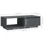 Couchtisch aus massivem grauem Kiefernholz, 110 x 50 x 33,5 cm von vidaXL, Couchtisch - Ref: Foro24-809884, Preis: 69,72 €, R...