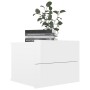 Mesitas noche 2 uds contrachapada blanco brillo 40x30x30 cm de , Mesitas de noche - Ref: Foro24-801066, Precio: 88,52 €, Desc...