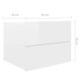 Mesitas noche 2 uds contrachapada blanco brillo 40x30x30 cm de , Mesitas de noche - Ref: Foro24-801066, Precio: 88,52 €, Desc...