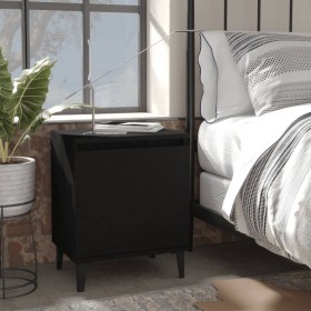 Mesitas de noche con patas de metal negro 40x30x50 cm by , Nightstands - Ref: Foro24-805835, Price: 44,95 €, Discount: %