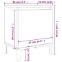 Mesitas de noche con patas de metal negro 40x30x50 cm by , Nightstands - Ref: Foro24-805835, Price: 44,95 €, Discount: %