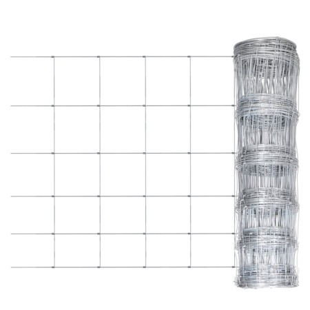 Valla de jardín de acero galvanizado plateado 50x1,5 m de , Paneles de vallas - Ref: Foro24-149489, Precio: 87,53 €, Descuent...