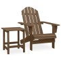 Silla con otomana y mesa jardín Adirondack abeto macizo marrón de , Conjuntos de jardín - Ref: Foro24-315921, Precio: 85,37 €...