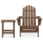 Silla con otomana y mesa jardín Adirondack abeto macizo marrón de , Conjuntos de jardín - Ref: Foro24-315921, Precio: 85,37 €...