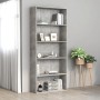 Estantería de 5 niveles contrachapada gris hormigón 80x30x189cm de , Librerías y estanterías - Ref: Foro24-801030, Precio: 96...