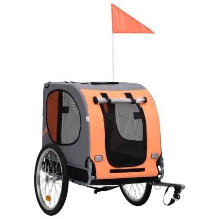 Remolque de bicicleta para mascotas naranja y gris | Foro24.es | Tu tienda online para hogar, jardín y más Foro24.es