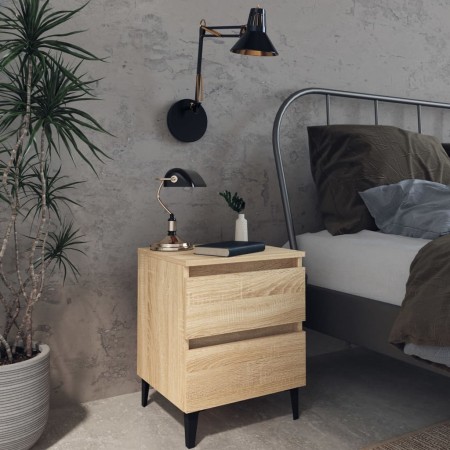 Mesita de noche madera contrachapada roble Sonoma 40x35x50 cm by , Nightstands - Ref: Foro24-805875, Price: 59,71 €, Discount: %
