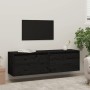 Armarios de pared 2 uds madera maciza pino negro 60x30x35 cm by , Shelves and shelves - Ref: Foro24-813454, Price: 99,01 €, D...