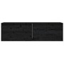 Armarios de pared 2 uds madera maciza pino negro 60x30x35 cm by , Shelves and shelves - Ref: Foro24-813454, Price: 99,01 €, D...
