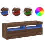 Muebles de TV con luces LED 2 uds marrón roble 60x35x40 cm | Foro24.es | Tu tienda online para hogar, jardín y más Foro24.es