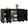 Aparador de madera contrachapada negro 135x41x75 cm de vidaXL, Aparadores - Ref: Foro24-809594, Precio: 173,94 €, Descuento: %