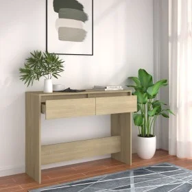 Sonoma oak engineered wood console table 100x35x76.5 cm by vidaXL, Side tables - Ref: Foro24-809839, Price: 61,38 €, Discount: %