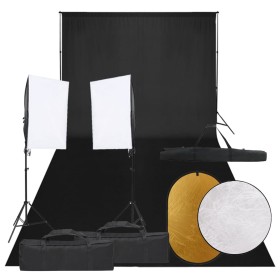 Kit de estudio fotográfico con set de luces, fondo y reflector von , Blitze und Studiobeleuchtung - Ref: Foro24-3094762, Prei...