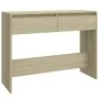 Sonoma oak engineered wood console table 100x35x76.5 cm by vidaXL, Side tables - Ref: Foro24-809839, Price: 61,38 €, Discount: %