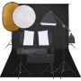 Kit de estudio fotográfico con set de luces, fondo y reflector by , Flashes and studio lighting - Ref: Foro24-3094692, Price:...