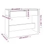 Sonoma oak engineered wood console table 100x35x76.5 cm by vidaXL, Side tables - Ref: Foro24-809839, Price: 61,38 €, Discount: %