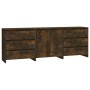 Aparador de 3 piezas madera manufacturada color roble ahumado von , Sideboards - Ref: Foro24-3098070, Preis: 243,15 €, Rabatt...