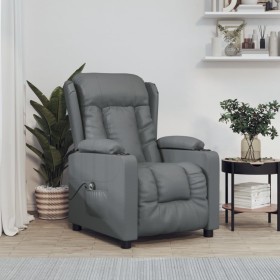 Sillón reclinable eléctrico de cuero sintético