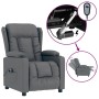 Sillón reclinable eléctrico de cuero sintético gris | Foro24.es | Tu tienda online para hogar, jardín y más Foro24.es