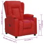 Sillón reclinable eléctrico de cuero sintético rojo tinto von , Sessel - Ref: Foro24-3098807, Preis: 260,71 €, Rabatt: %