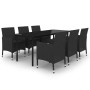 Set comedor de jardín 7 pzas y cojines ratán sintético y vidrio by , Garden sets - Ref: Foro24-3099689, Price: 634,50 €, Disc...