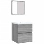 Armario de lavabo con lavamanos y espejo gris sonoma von , Badezimmerwaschtische - Ref: Foro24-3114177, Preis: 133,00 €, Raba...