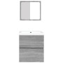 Armario de lavabo con lavamanos y espejo gris sonoma von , Badezimmerwaschtische - Ref: Foro24-3114177, Preis: 133,00 €, Raba...