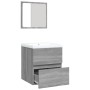 Armario de lavabo con lavamanos y espejo gris sonoma von , Badezimmerwaschtische - Ref: Foro24-3114177, Preis: 133,00 €, Raba...