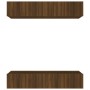 Muebles TV 4 uds madera contrachapada marrón roble 80x30x30 cm de , Muebles TV - Ref: Foro24-3114189, Precio: 180,21 €