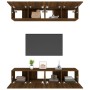 Muebles TV 4 uds madera contrachapada marrón roble 80x30x30 cm de , Muebles TV - Ref: Foro24-3114189, Precio: 180,21 €