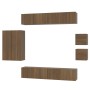 Set de muebles para TV 8 pzas madera contrachapada roble marrón von , TV-Möbel - Ref: Foro24-3114493, Preis: 288,40 €, Rabatt: %