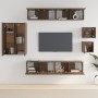 Set de muebles para TV 8 pzas madera contrachapada roble marrón von , TV-Möbel - Ref: Foro24-3114493, Preis: 288,40 €, Rabatt: %