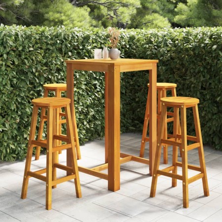 Juego muebles de bar para jardín 5 pzas madera de acacia maciza by , Garden sets - Ref: Foro24-3116016, Price: 323,74 €, Disc...