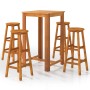 Juego muebles de bar para jardín 5 pzas madera de acacia maciza by , Garden sets - Ref: Foro24-3116016, Price: 323,74 €, Disc...
