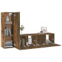 Set de muebles de TV 3 pzas madera contrachapada roble ahumado von , TV-Möbel - Ref: Foro24-3120257, Preis: 96,44 €, Rabatt: ...