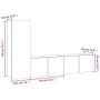 Set de muebles de TV 3 pzas madera contrachapada roble ahumado von , TV-Möbel - Ref: Foro24-3120257, Preis: 96,44 €, Rabatt: ...