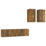 Set de muebles de TV 4 pzas madera contrachapada roble ahumado von , TV-Möbel - Ref: Foro24-3120269, Preis: 121,52 €, Rabatt:...