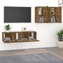 Set de muebles de TV 4 pzas madera contrachapada roble ahumado von , TV-Möbel - Ref: Foro24-3120269, Preis: 121,52 €, Rabatt:...