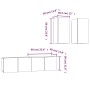 Set de muebles de TV 4 pzas madera contrachapada roble ahumado von , TV-Möbel - Ref: Foro24-3120269, Preis: 121,52 €, Rabatt:...